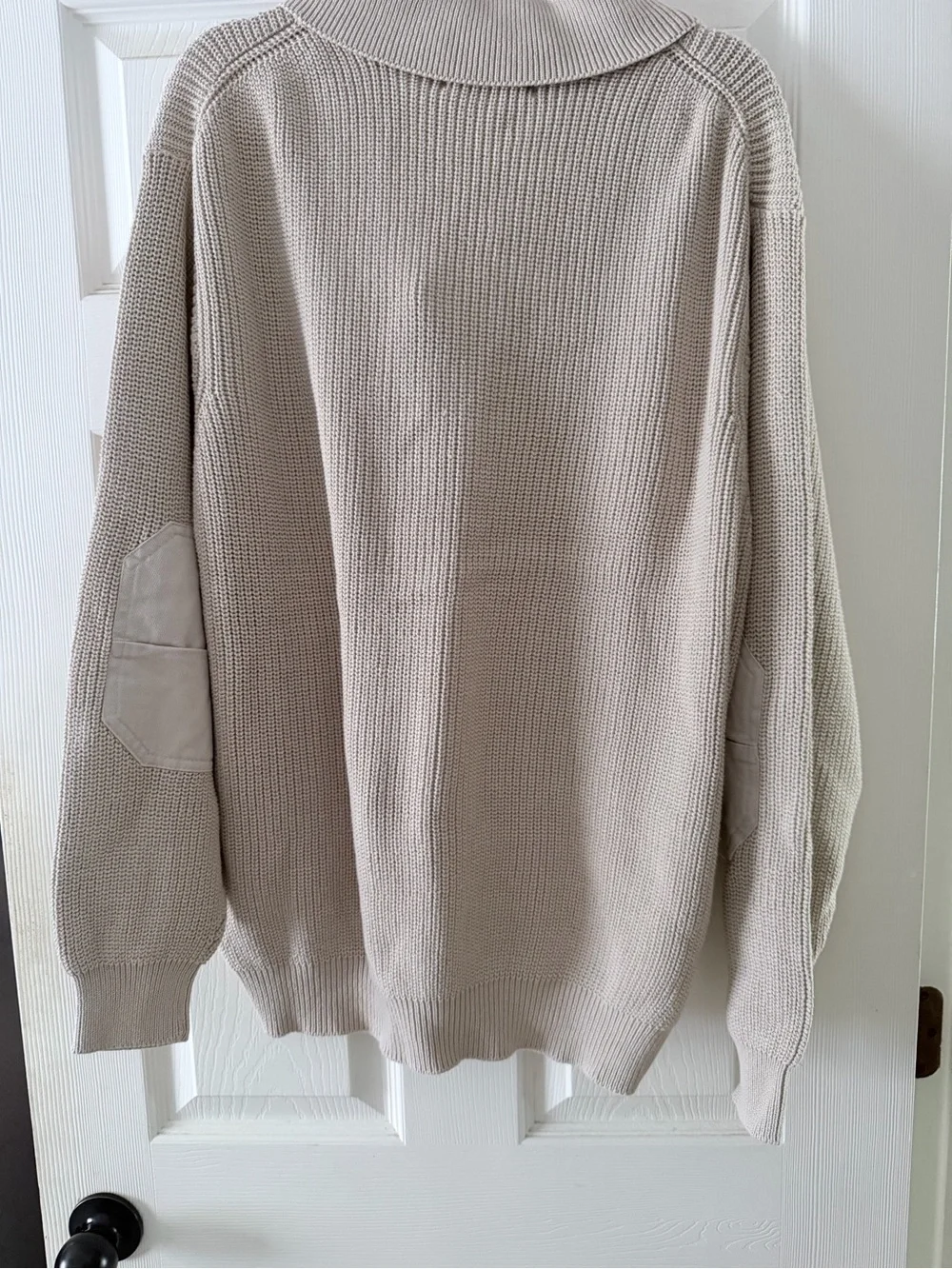 NWOT Orvis Men’s XL 100% Cotton Knit Sweater Pullover Button Collar Oatmeal